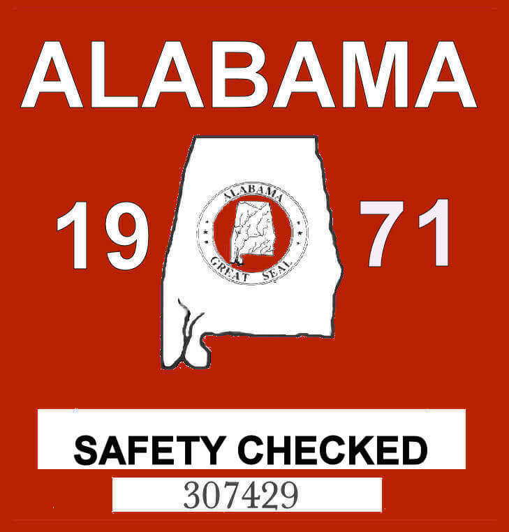 (image for) 1971 Alabama Safety Check Sticker